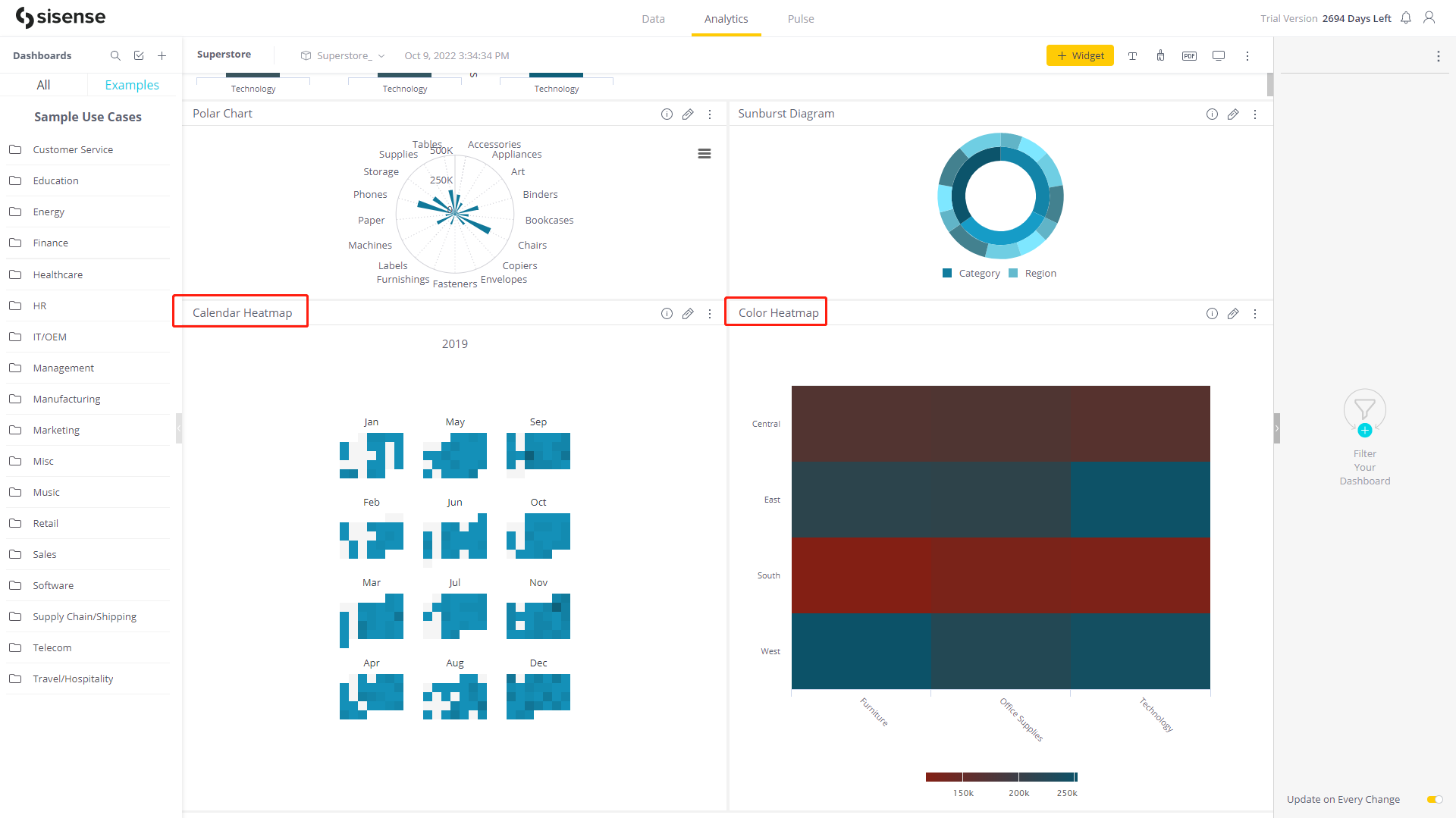 Figure 2-35 Heatmaps - Sisense